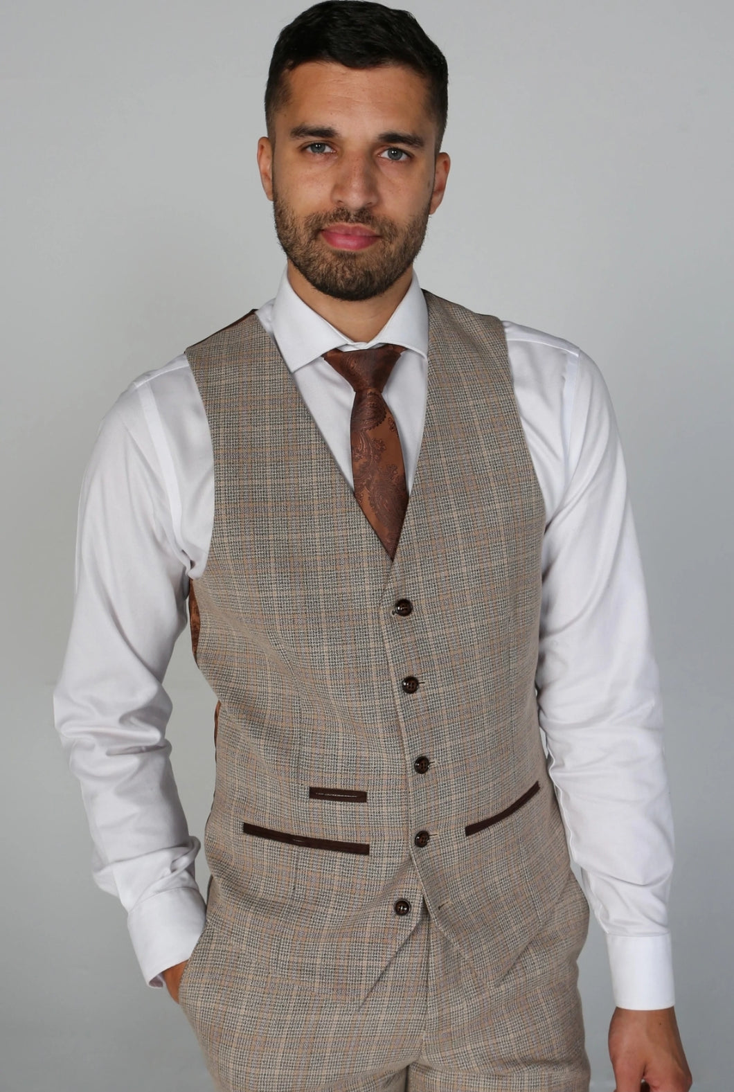 Holland Beige Waistcoat