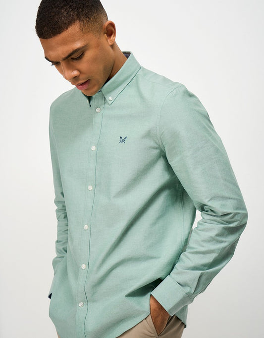 Long Sleeve slim fit Plain Shirt Green