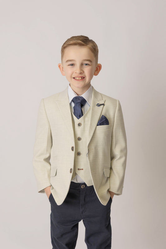 Langford sage boy's suit with navy chino