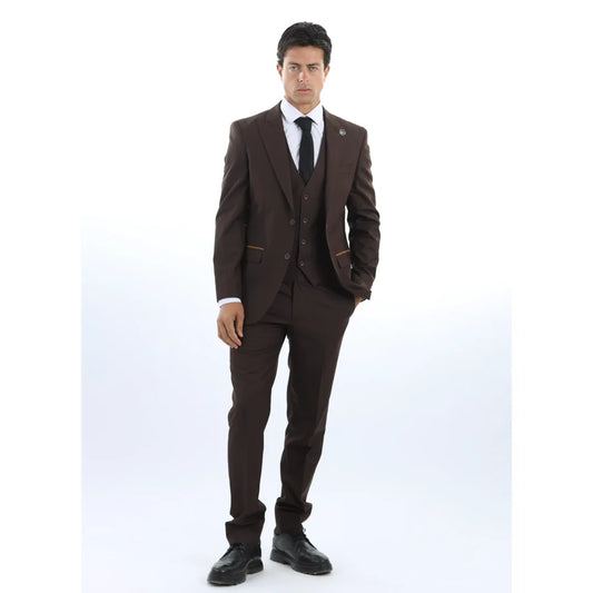 MJ's Dark Brown 3 Piece Suit