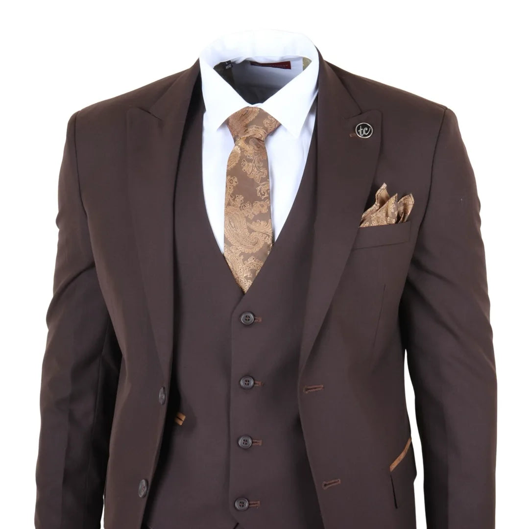 MJ's Dark Brown 3 Piece Suit