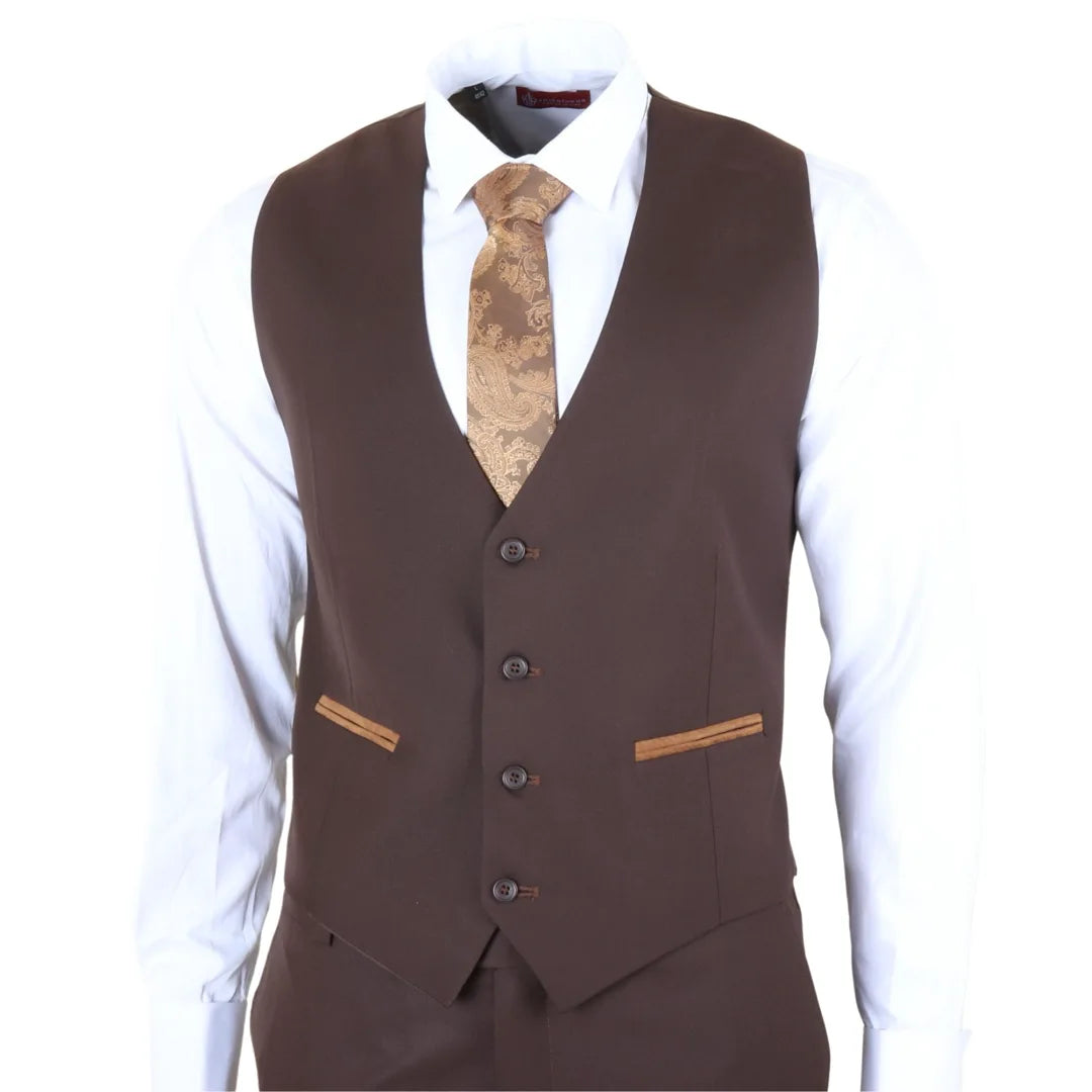 MJ's Dark Brown 3 Piece Suit