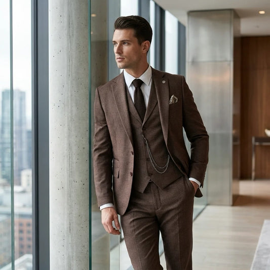 MJ's Brown Prince Of Wales with black trousers