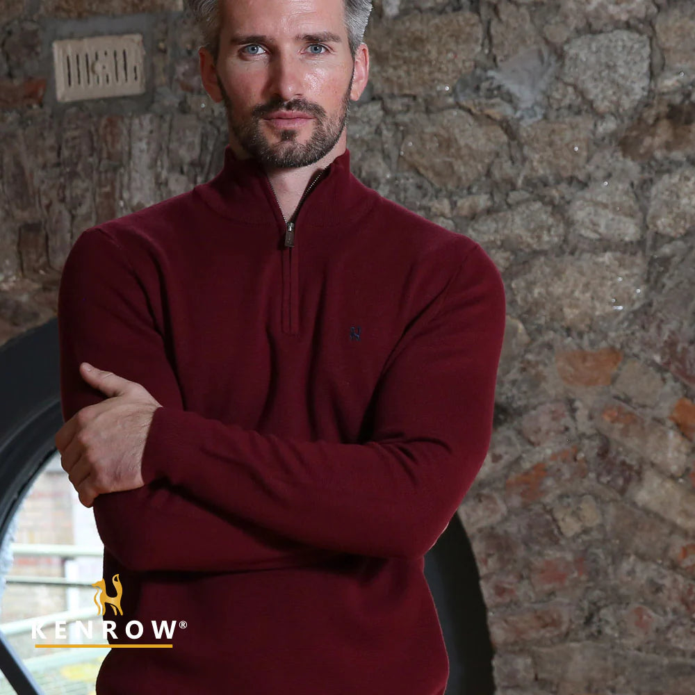 Ultan Half Zip Ruby