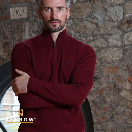 Ultan Half Zip Ruby
