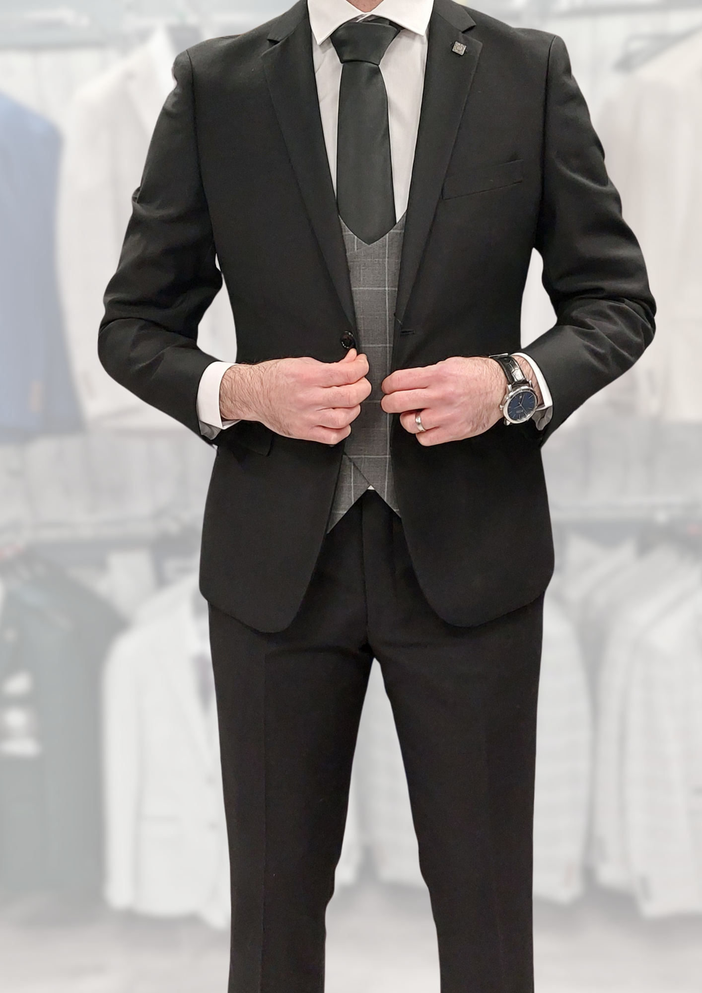 Parker with Jacob waistcoat + Parker Black Wedding Quotation