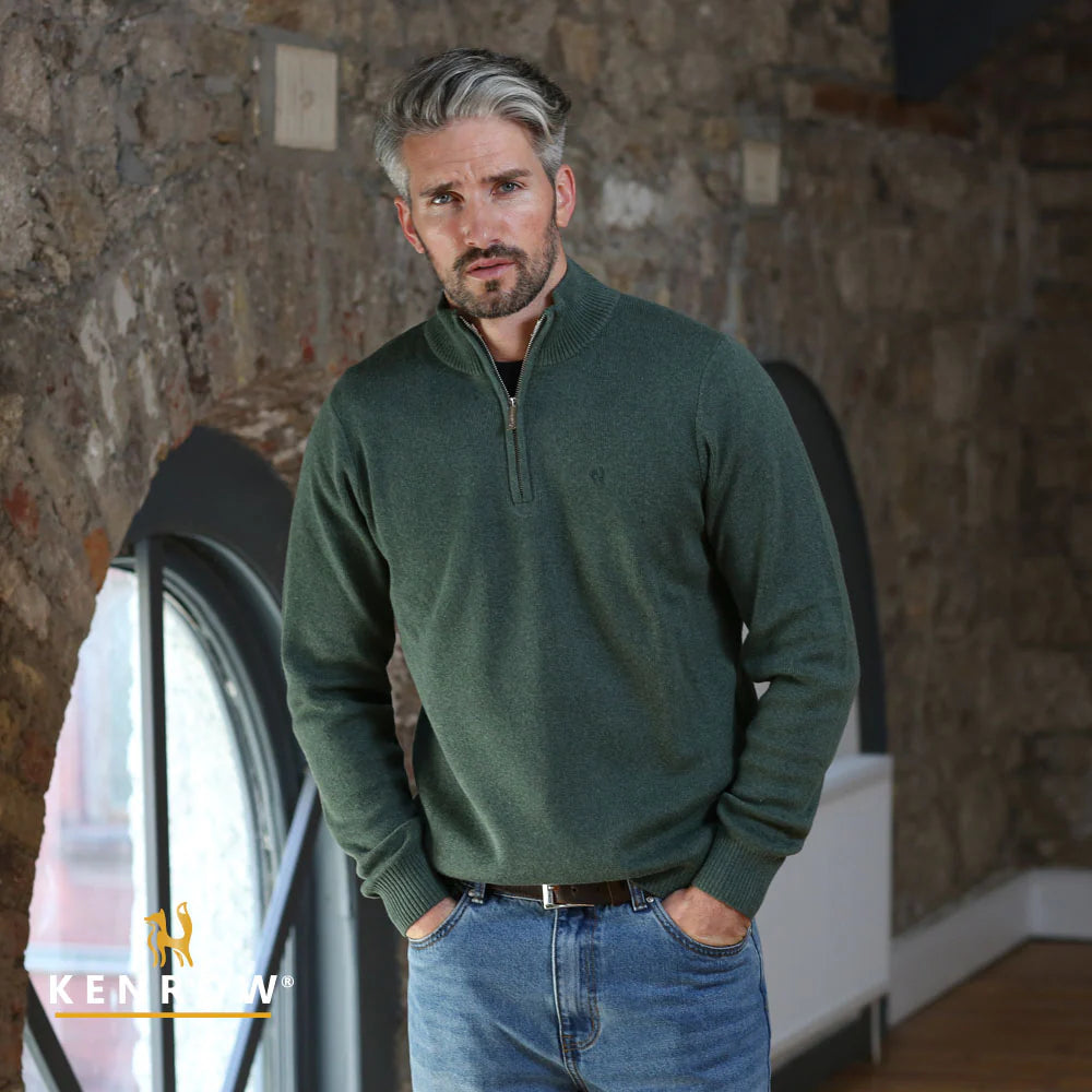 Vince Half Zip Sage