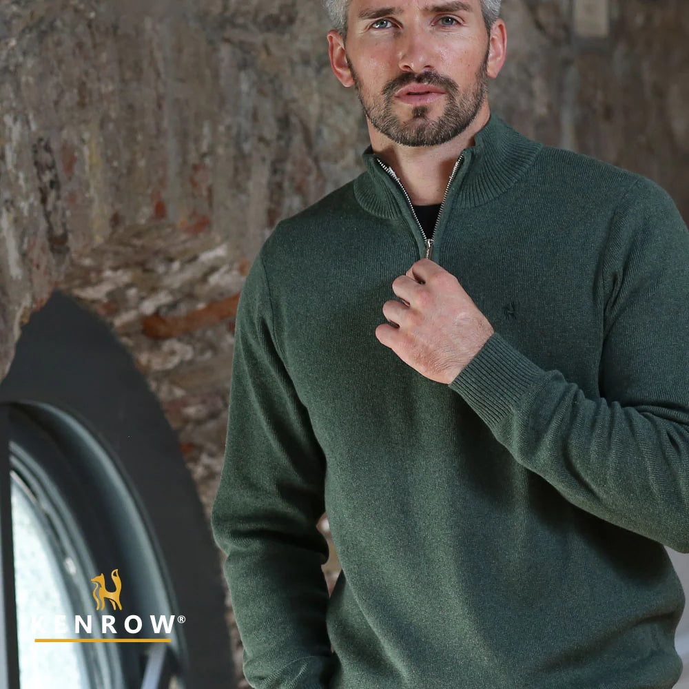 Vince Half Zip Sage