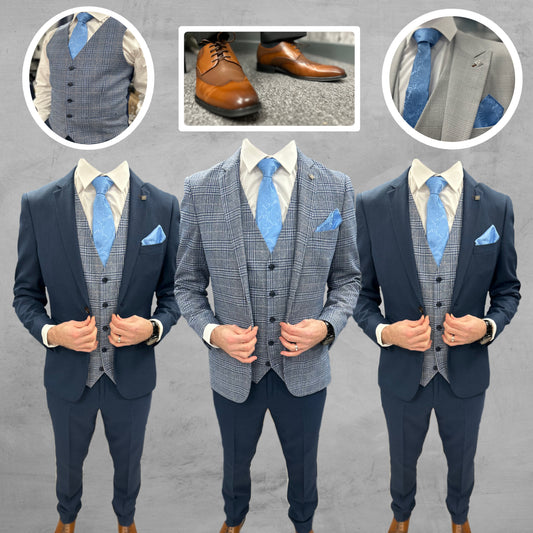 Viktor Blue + Calvin Navy Hire Wedding Quotation
