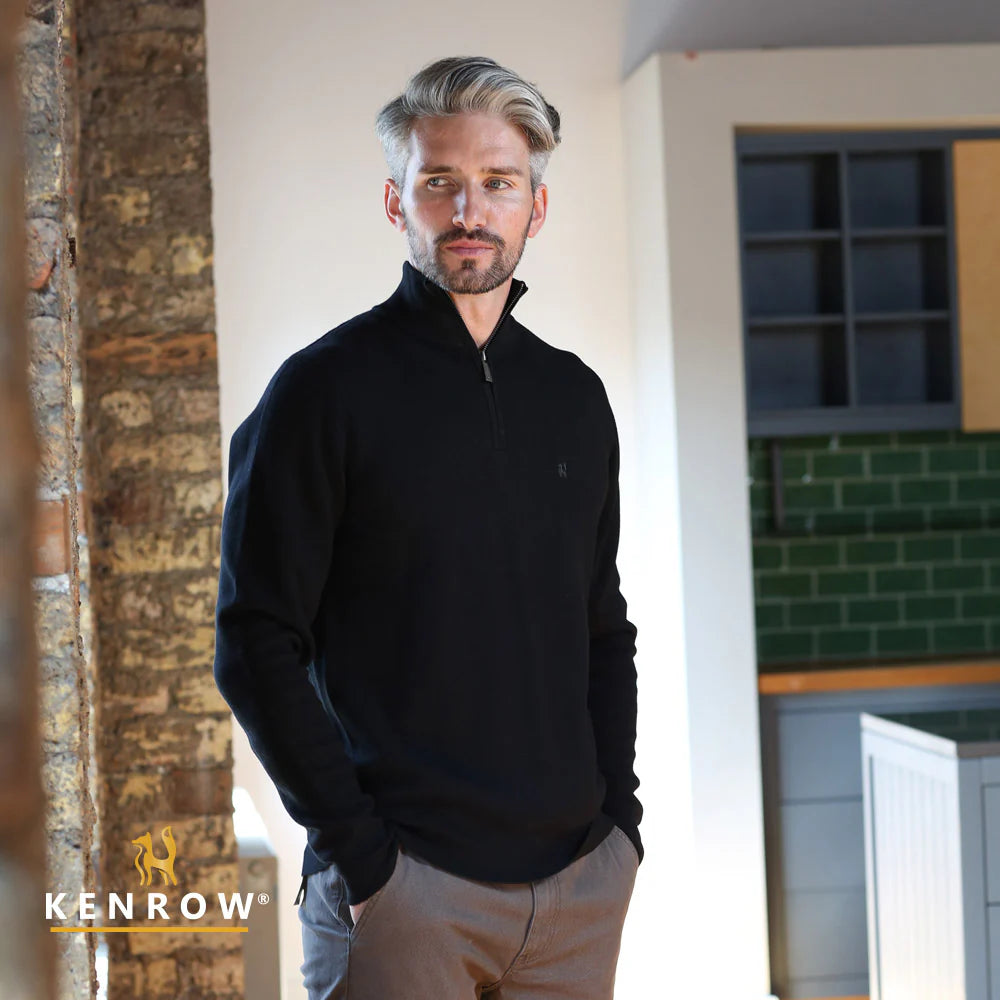 Warren Half Zip Black