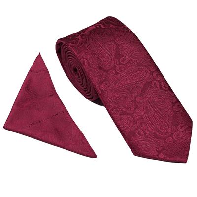 Berry paisley tie set