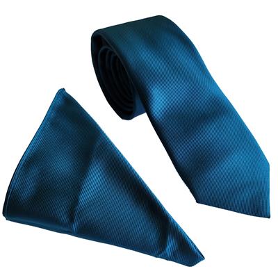 Teal twill tie set