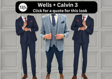 Load image into Gallery viewer, Wells + Calvin Navy Wedding Quotation 3
