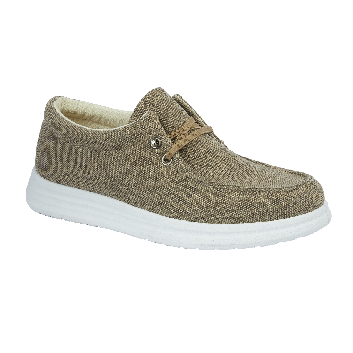 Alberto Beige Casual Canvas Trainer