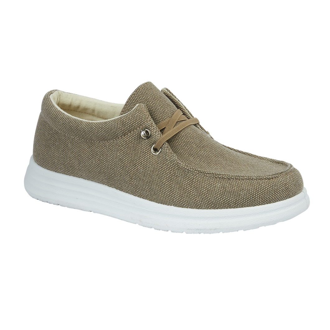 Alberto Beige Casual Canvas Trainer