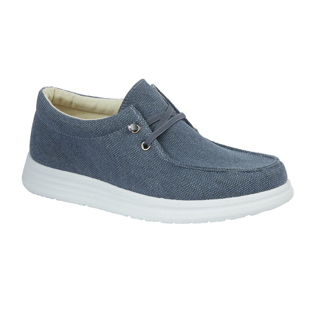 Alberto Blue Casual Canvas Trainer