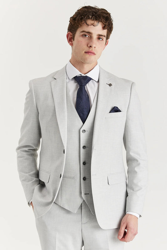 Belmont Silver 3 Piece Suit