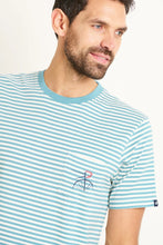 Load image into Gallery viewer, Blue Stripe Pocket Tee
