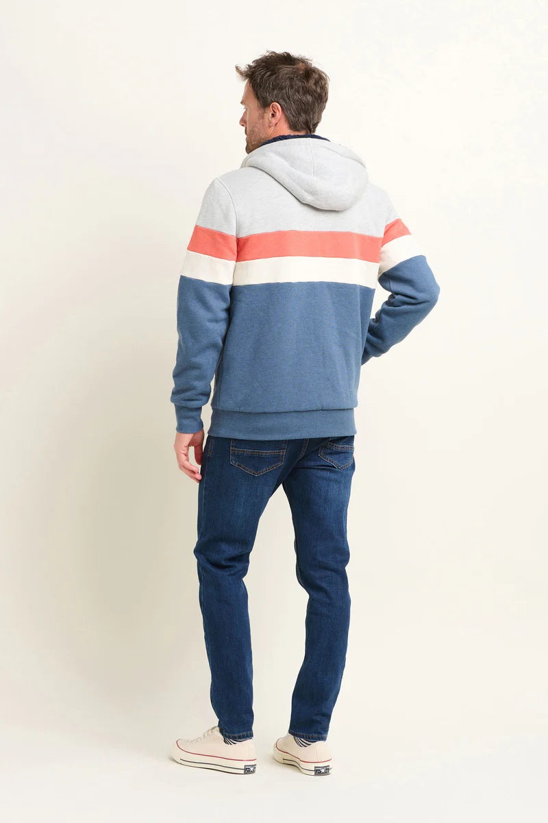 Colour Block Zip Through Hoody