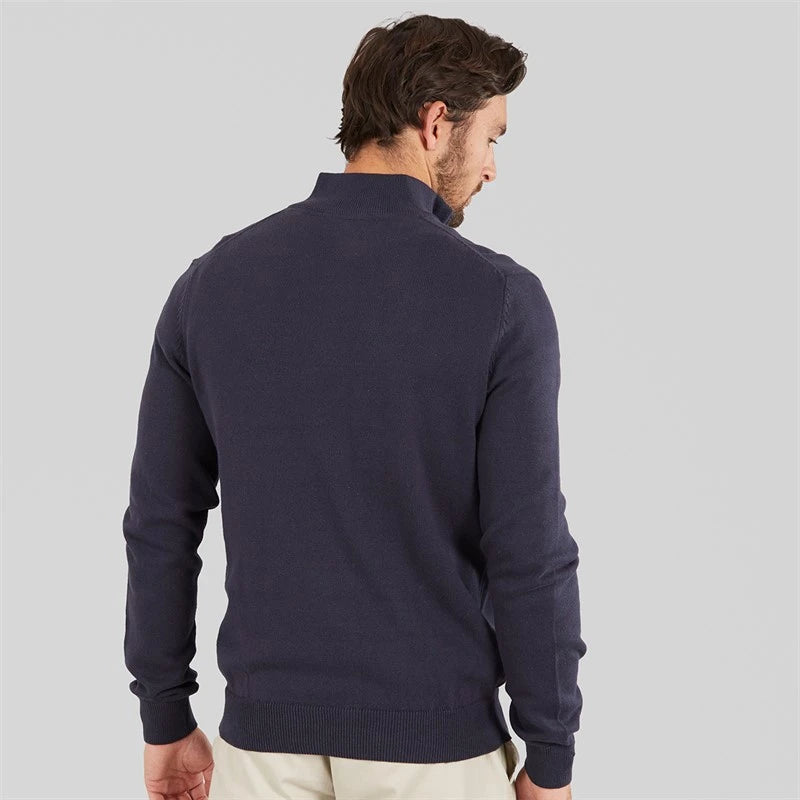 Classic Half Zip Jumper in Navy