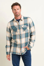 Load image into Gallery viewer, CREAM BLANKET CHECK SHIRT
