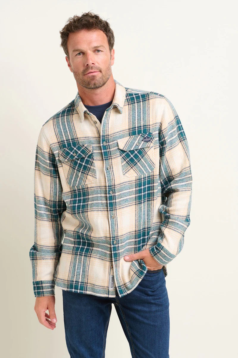 CREAM BLANKET CHECK SHIRT