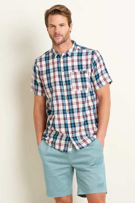 Cream Checked SS Shirt