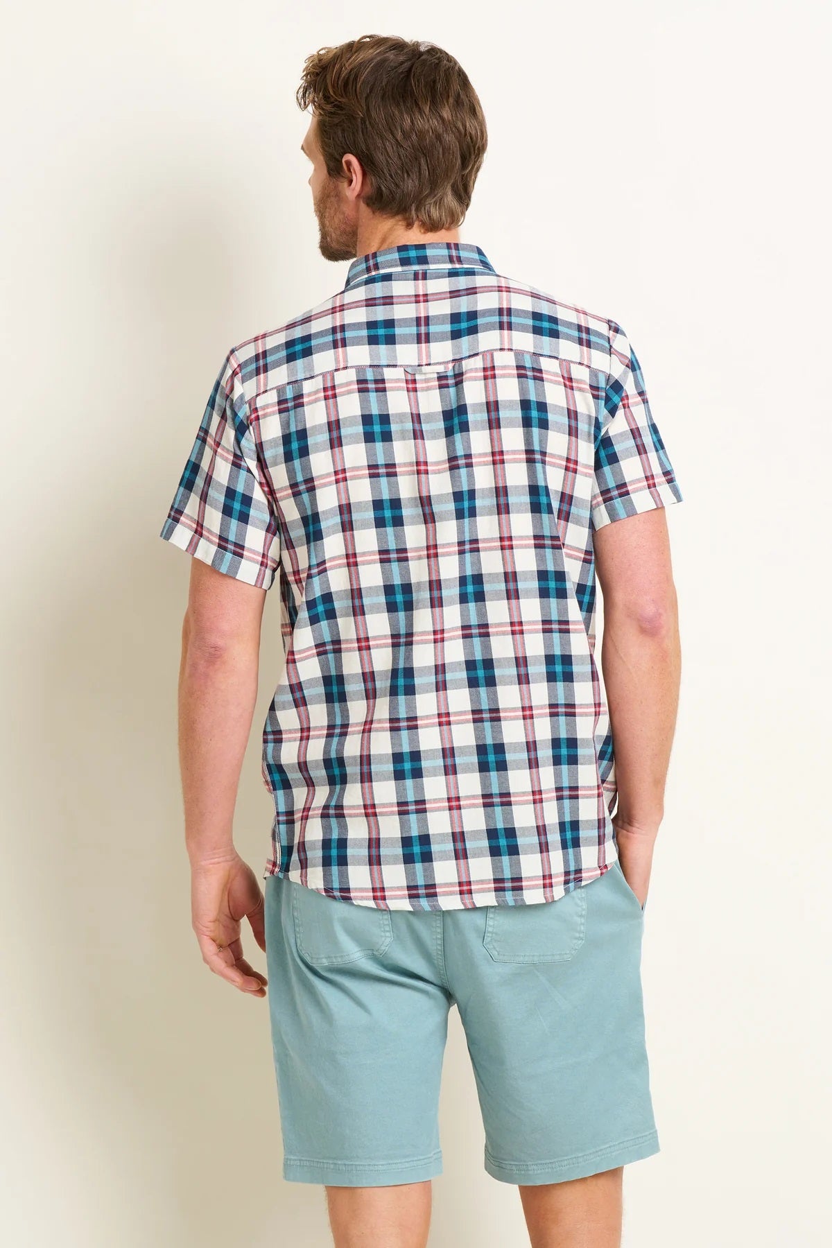 Cream Checked SS Shirt