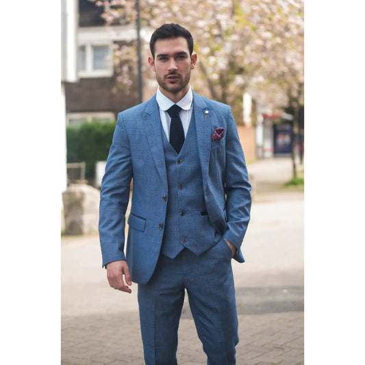 Earl Blue 3 Piece Suit