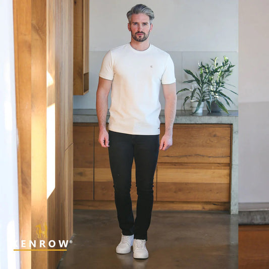 Eddie Tapered Leg Black Jeans