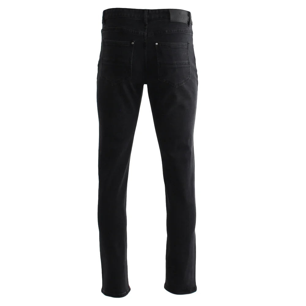 Eddie Tapered Leg Black Jeans