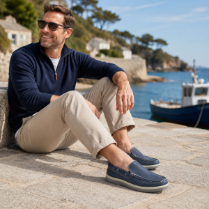 Exmouth Navy Casual Shoe