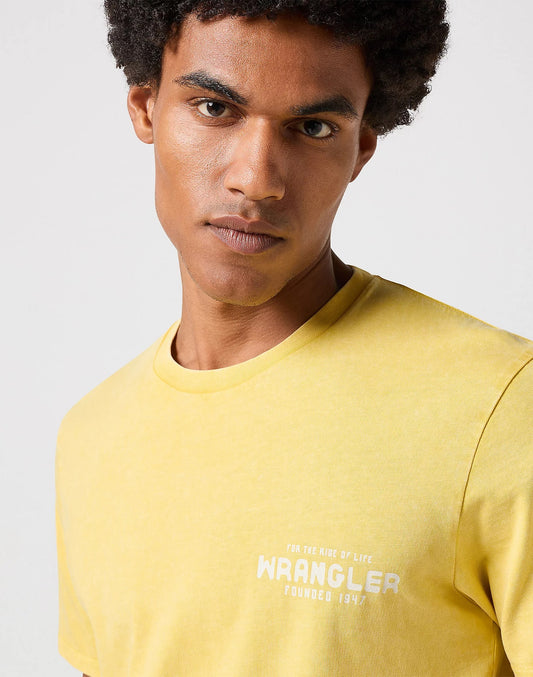 Wrangler Graphic Varsity Yellow Tee