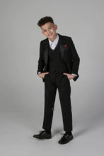 Load image into Gallery viewer, Harry Black Boys 3 Piece Suit
