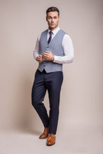 Load image into Gallery viewer, Baresi 3 Piece Suit With Navy Trouser
