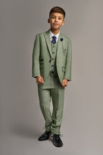 Load image into Gallery viewer, Boy&#39;s Caridi Sage Green 3 Piece Suit
