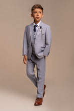Load image into Gallery viewer, Boy&#39;s Caridi Sky Blue 3 Piece Suit
