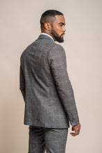 Load image into Gallery viewer, Power Grey Checked 3 Piece suit for hire
