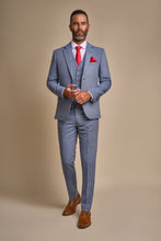 Load image into Gallery viewer, Wells Blue 3 Piece suit for hire
