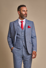 Load image into Gallery viewer, Wells Blue 3 Piece suit for hire
