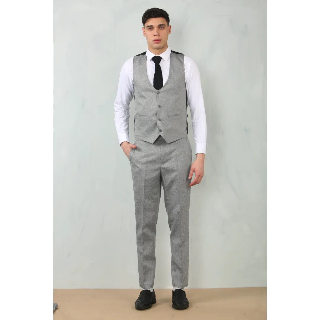 Martin Grey Tweed 3 Piece Suit