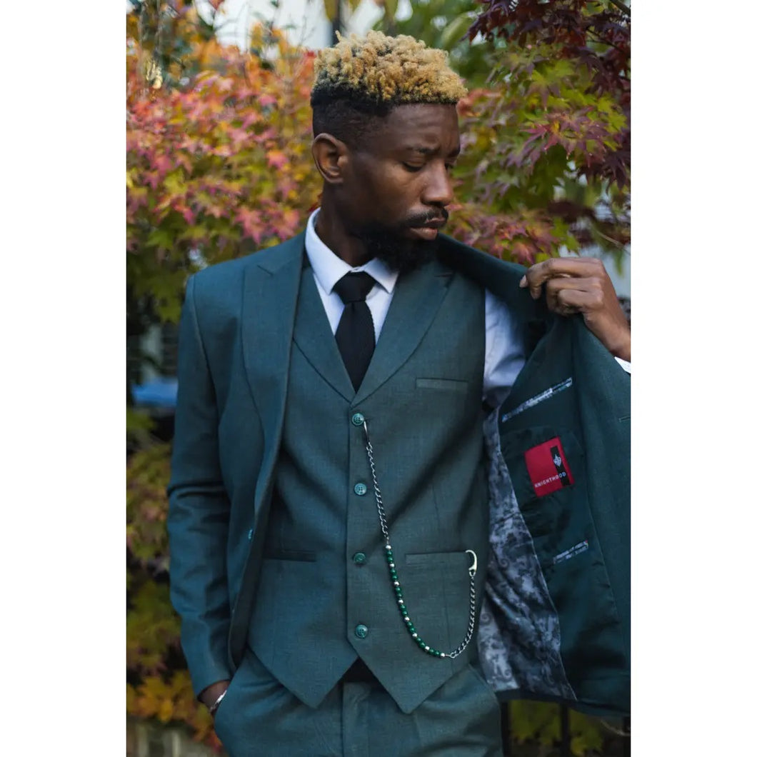 James Olive Green 3 Piece Suit