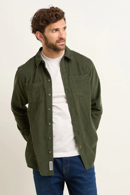 Brakeburn Khaki Corduroy Shirt