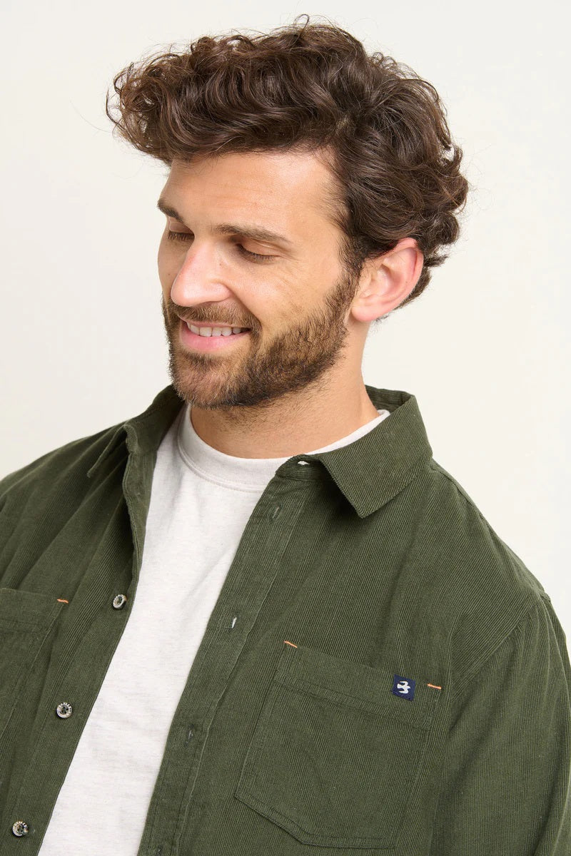 Brakeburn Khaki Corduroy Shirt