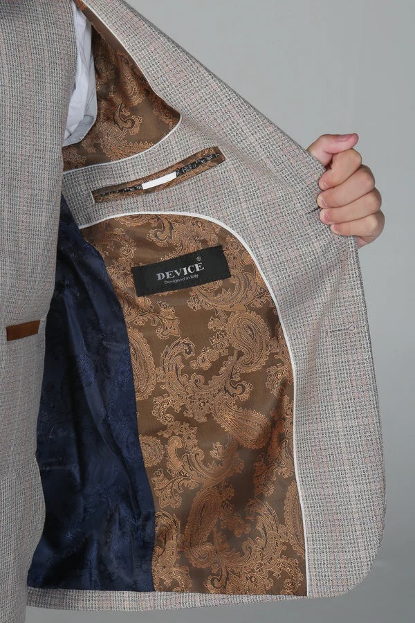 Boy's Leo Beige 3 Piece Suit