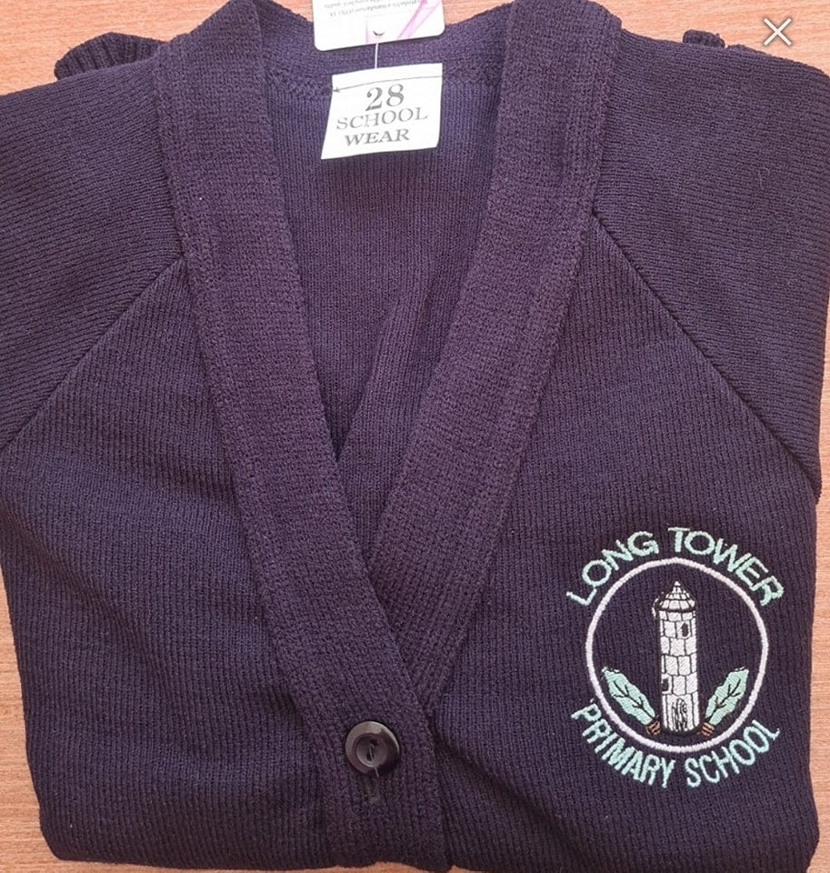 3 x Long Tower Deerpark knitted navy V-neck cardigan (Save 10%)