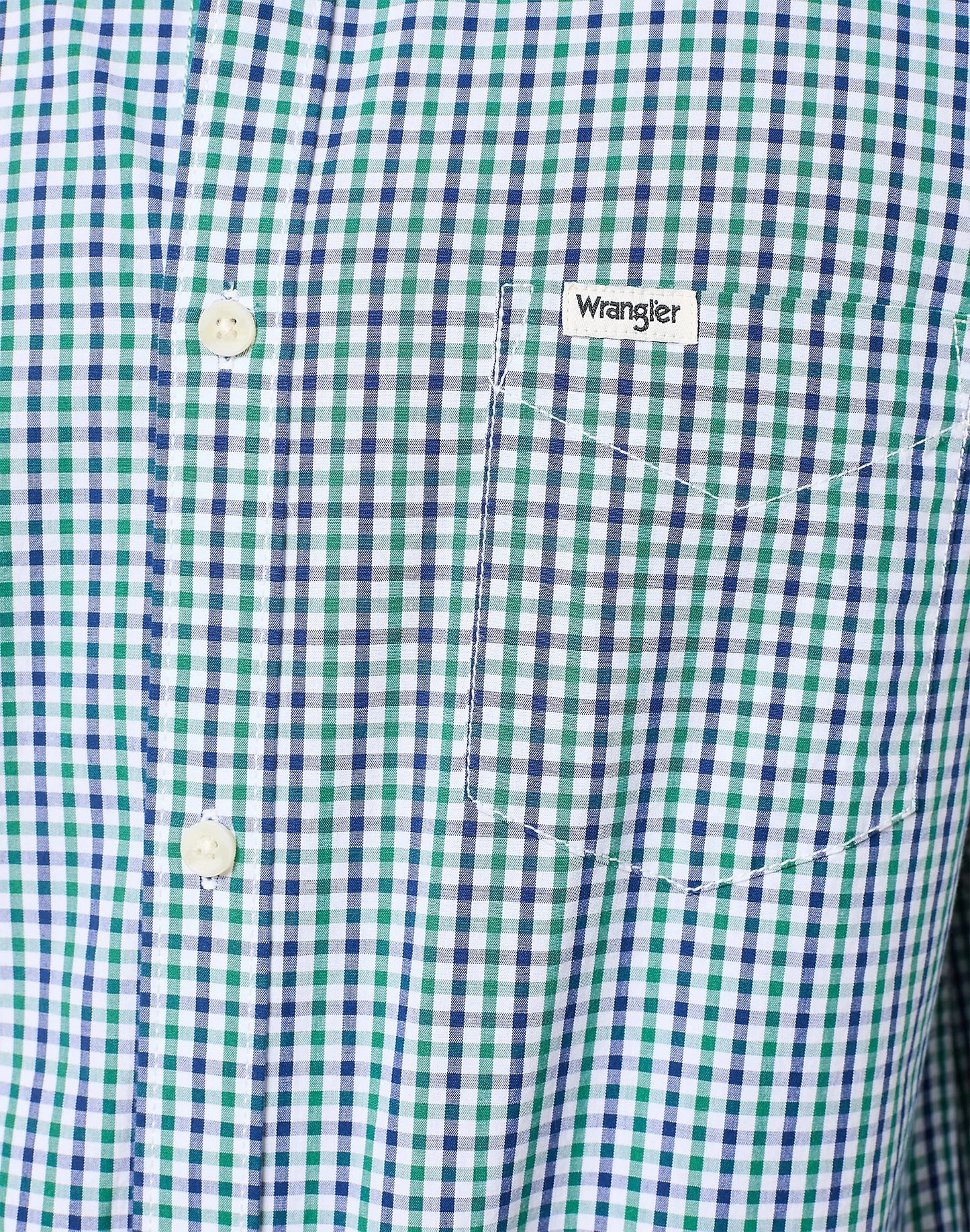 Wrangler long sleeve 1 pocket navy  and green shirt