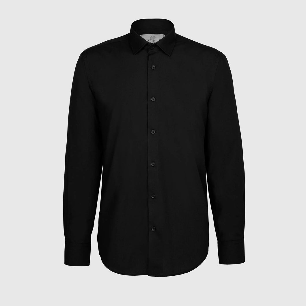 Long Sleeve Modern Fit Black Shirt