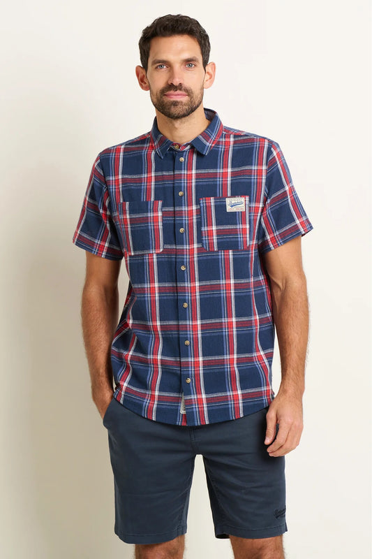 Navy Checked SS Shirt