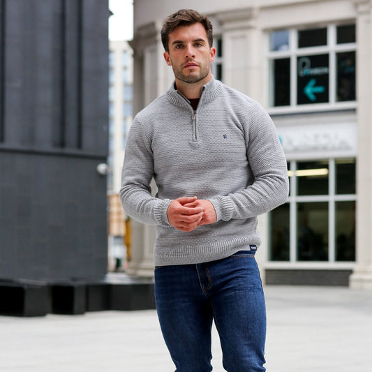 Nicky Half Zip Grey